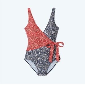 Summersalt Women's One Piece - Red and Blue Floral